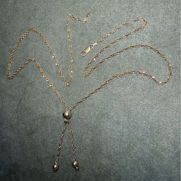 ITALIAN .925 STERLING SILVER Y-NECKLACE – FIXED DROP DESIGN FOR WOMEN - Picture 15 of 17